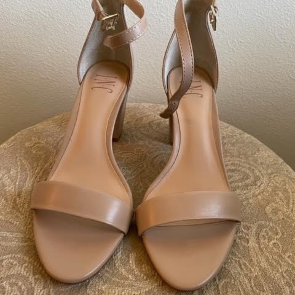 INC nude sandals, size 8